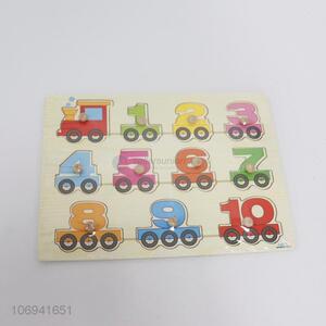 New Design Cartoon Number Car Wooden Puzzle