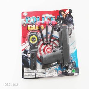 Promotional cheap kids pretend play toys police gun set toys