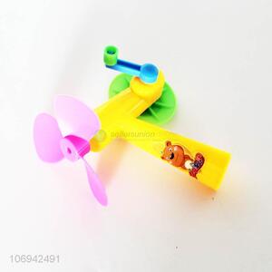 Hot selling cute cartoon plastic hand shake fan for kids