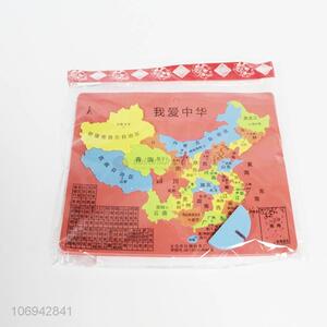 Wholesale kids educational eva foam Chinese map puzzle toy