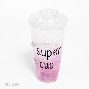 Custom printing water cup double wall plastic cooling ice cup