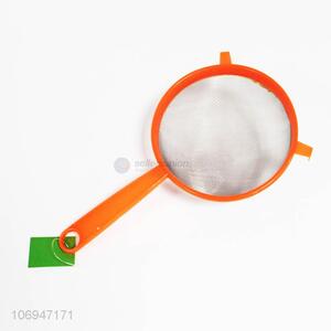 Wholesale food grade kitchen tools mesh strainer with plastic handle