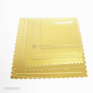 Reasonable price 4pcs golden square paper cake stands for party