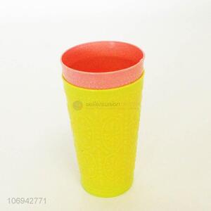 High Quality 2PC Colorful Plastic Cup Cheap Water Cup