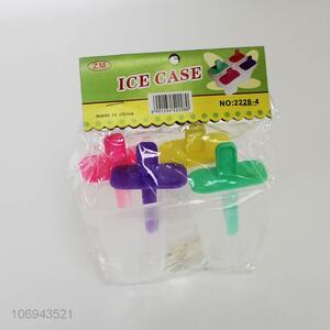 Customized production 4pcs plastic ice popsicle mold