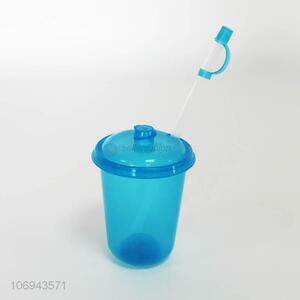 High quality transparent reusable plastic straw cup