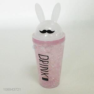 High Quality Cute Rabbit Design Plastic iIce Cup