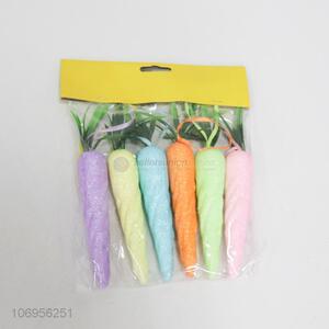Hot selling decorative 6pcs colorful foam Easter carrots