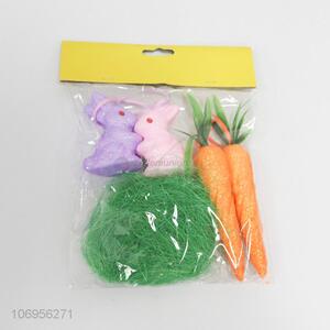 New products Easter decoration colorful foam eggs carrots grass