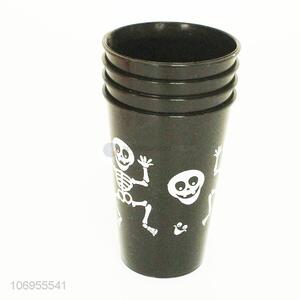 Wholesale 4 Pieces Skull Pattern Plastic Cup Set