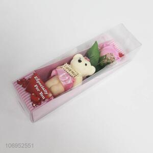 Factory sell rose and foam bear valentine's day present