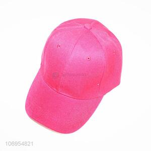 Promotional cheap solid color polyester baseball cap for adults