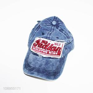 Low price popular cotton jean baseball caps for adults