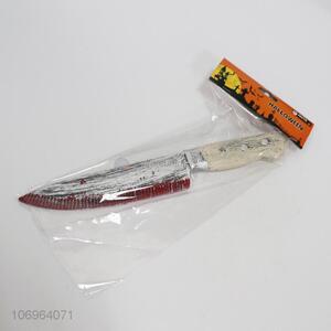 Promotional Halloween prank toy plastic bloody butcher knife