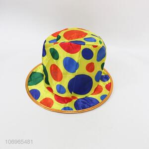 Wholesale newest colorful dots printed polyester party hats