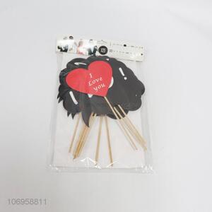 Cheap Price Photo Booth Props Paper Heart On A Stick