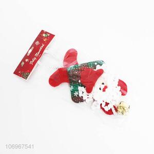 Recent style Christmas door ornaments hanging stuffed doll with bell