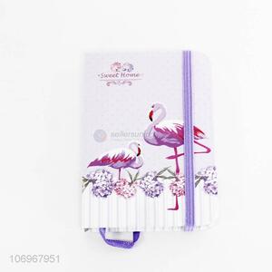 Suitable price delicate flamingo printed paper notebook