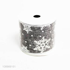Wholesale popular snowflake pattern Christmas gift ribbon
