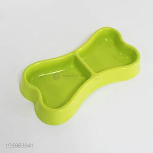 Best Sale Bone Shape Colorful Plastic Pet Bowl