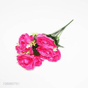 Good Sale Artificial Wild Rose Decorative Plastic Bouquet