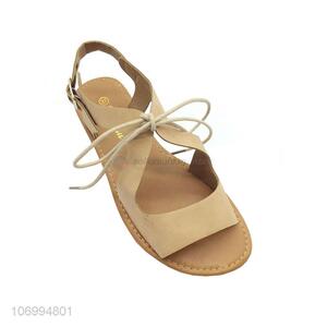 Wholesale hottest fashion lace up sandal women flat sandal