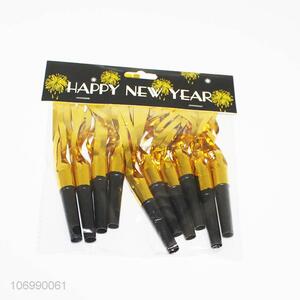 New products 10pcs golden tinsel blowouts New Year party supplies