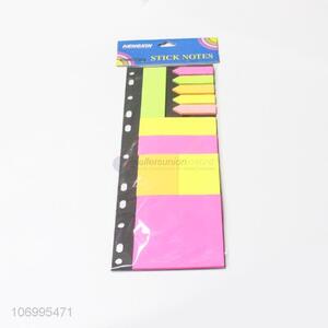 Good Sale Colorful Fluorescent Paper Sticky Note Pad