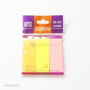 Best Quality 100 Sheets Colorful Fluorescent Sticky Note Pad