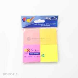 Fashion 100 Sheets Colorful Fluorescent Paper Removable Sticky Note