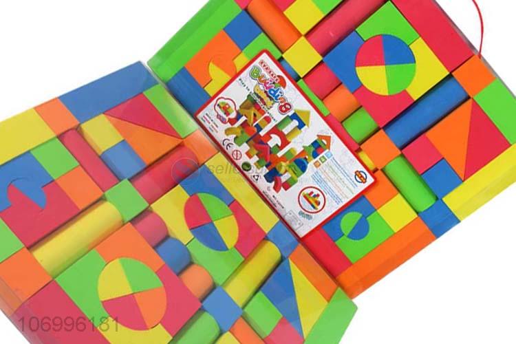 Promotional cheap 63pcs colorful EVA building blocks kids intelligence toys