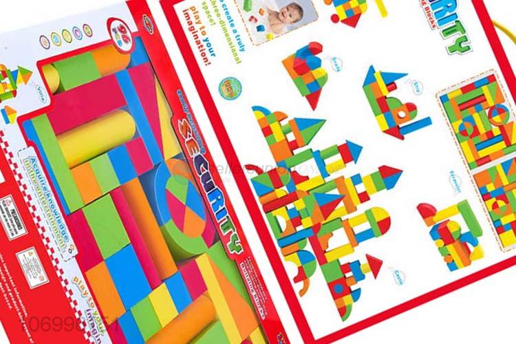 Unique design 96pcs colorful EVA building blocks kids intelligence toys