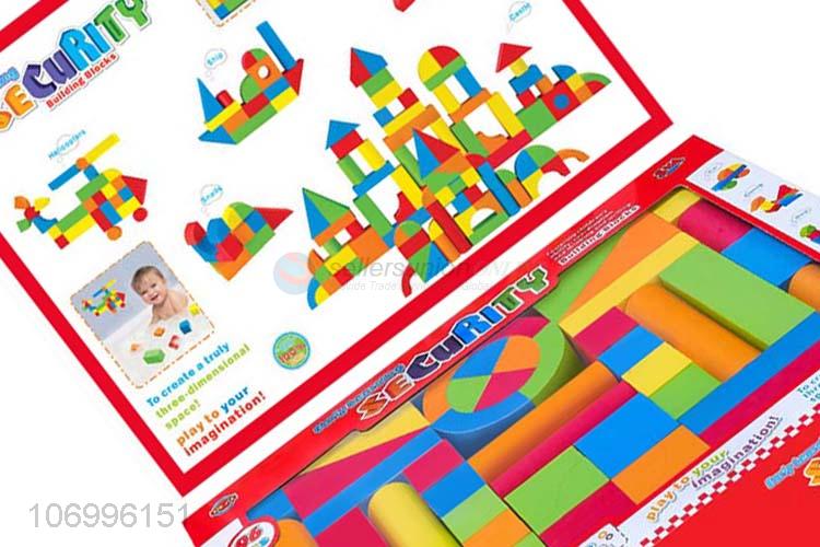 Unique design 96pcs colorful EVA building blocks kids intelligence toys