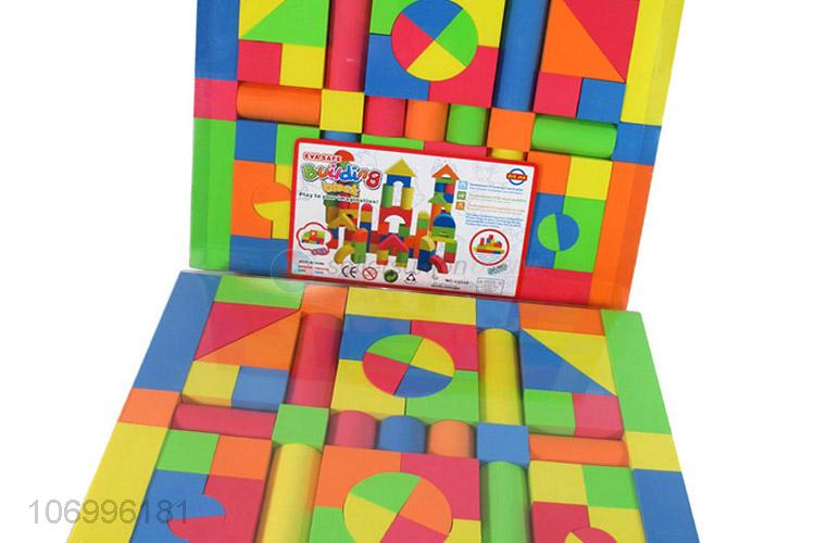 Promotional cheap 63pcs colorful EVA building blocks kids intelligence toys