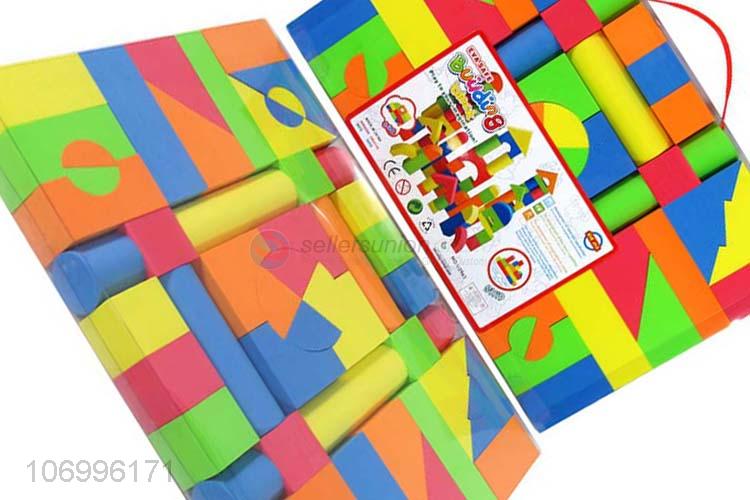 New design 54pcs children intelligent toys colorful EVA building blocks