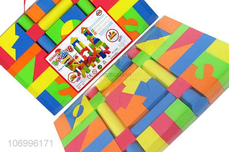 New design 54pcs children intelligent toys colorful EVA building blocks