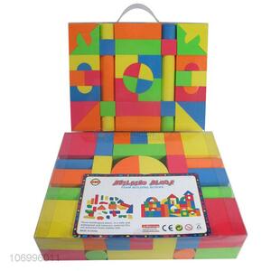 China manufacturer 76pcs colorful wooden building blocks toddler educational toys