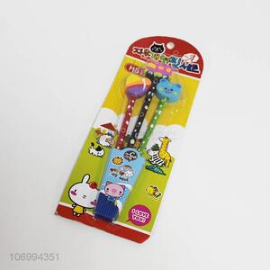 Hot Selling 3 Pieces Pencil With Cartoon Eraser