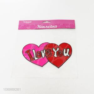 Wholesale heart love design waterproof window sticker pvc sticker