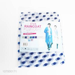 Wholesale unisex raincoat long sleeve transeparency EVA rain coat