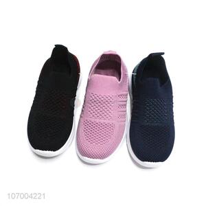 Hot Selling Children Fashion Flyknitting Casual Shoes Kids Breathable Sport Shoes