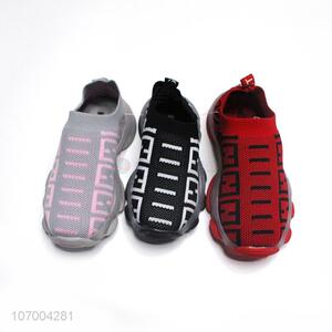 China Wholesale Breathable Flyknitting Casual Sneakers Kids Sport Shoes