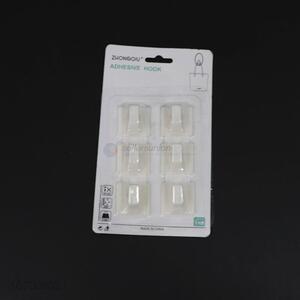 Premium quality 6pcs strong adhesive plastic sticky hook wall hooks