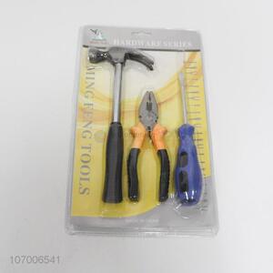 Professional hardware tool set claw hammer combination plier screwdriver