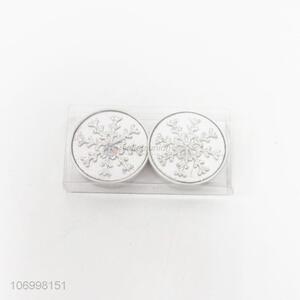 Wholesale Home Decoration Christmas White Snowflake Tealight Candles