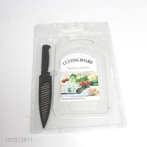 Wholesale food grade pp chopping board and kitchen knife set