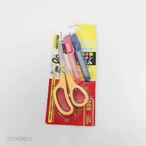 Factory wholesale scissor and retractable paper cutting art knife