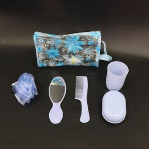 New Style Plastic Comb/Soap Box/Bath Ball/Mirror/Cup Set