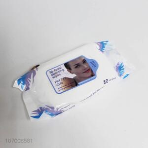 Best Sale 80 Sheets Wet Tissue Soft Facial Cleaning Wipes