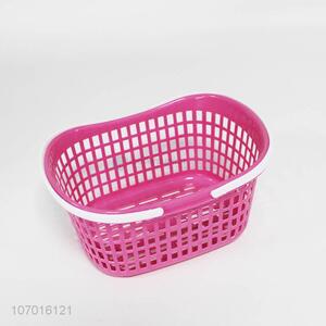 Customize Color Plastic Food Fruit Storage Basket With Handle